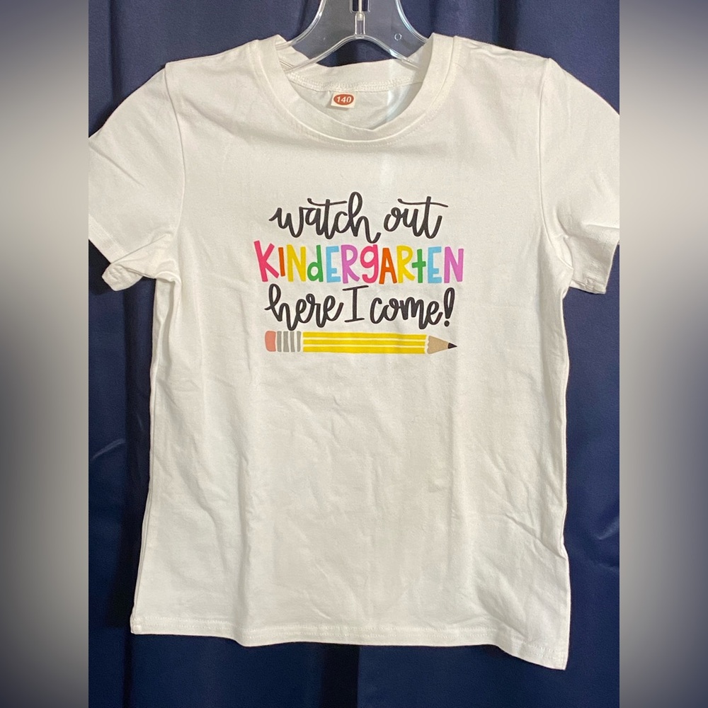 Watch Out Kindergarten Here I Come Kids White T-Shirt